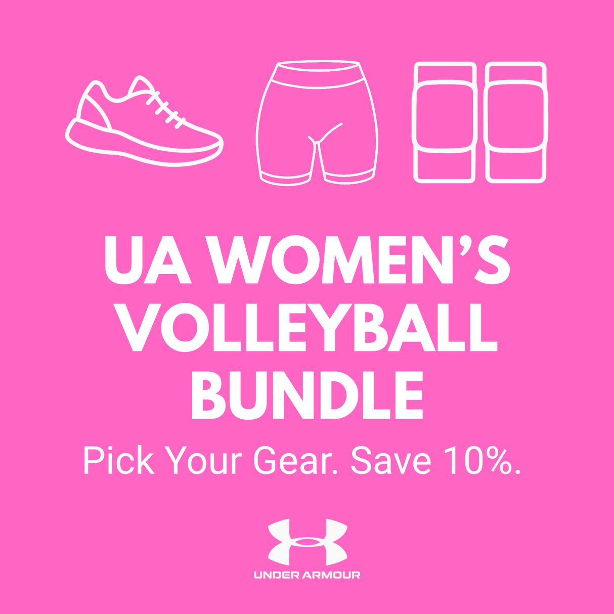 UA Women’s Volleyball Bundle – Shoes, Spandex, Kneepads