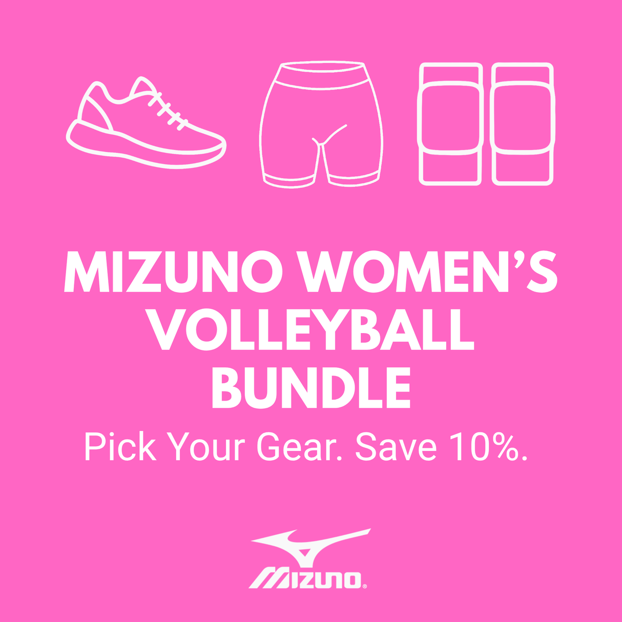 Mizuno Women’s Volleyball Bundle – Shoes, Spandex, Kneepads