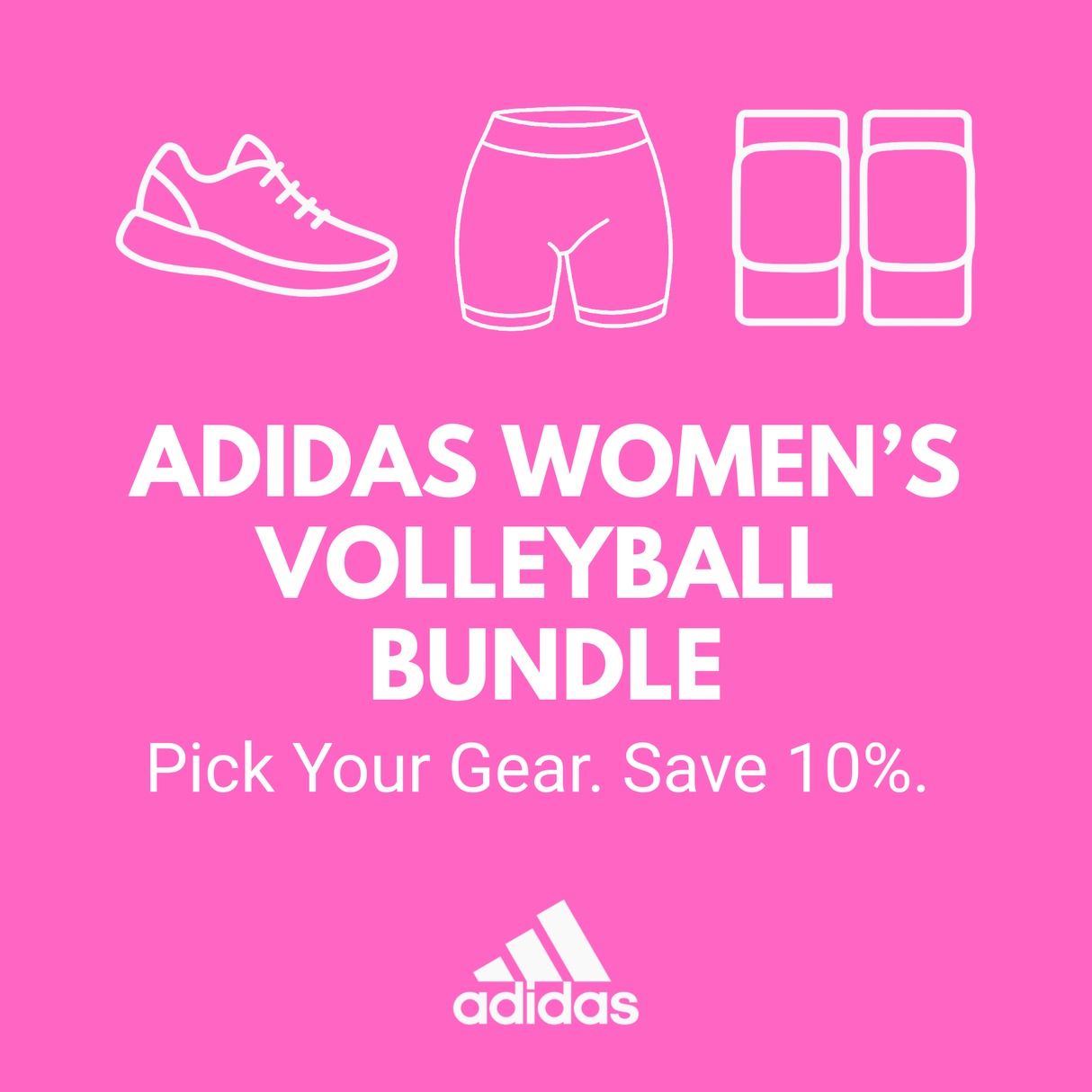 Adidas Women’s Volleyball Bundle – Shoes, Spandex, Kneepads