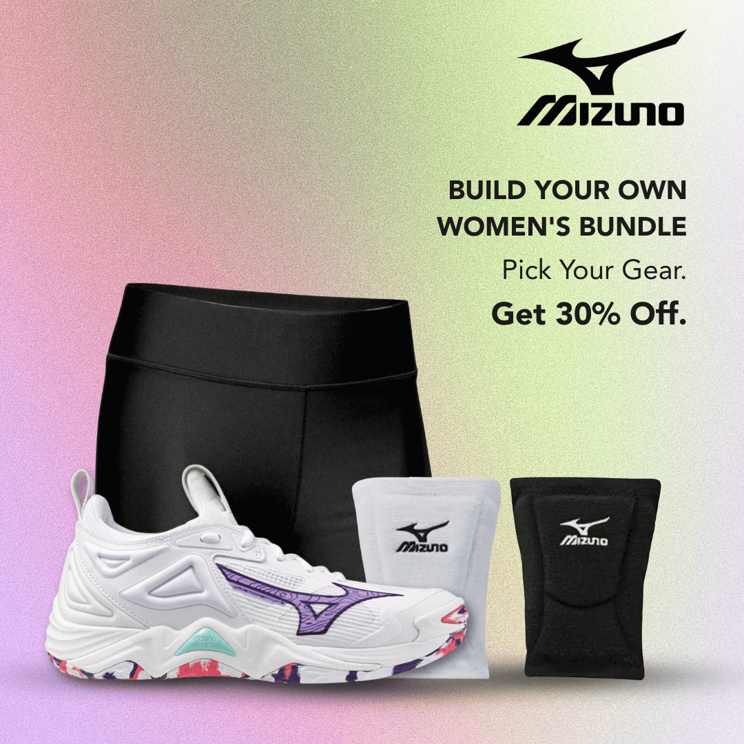 Mizuno Women’s Volleyball Bundle – Shoes, Spandex, Kneepads