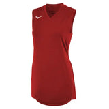 Mizuno Women's V-Neck Sleeveless Volleyball Jersey red