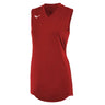 Mizuno Women's V-Neck Sleeveless Volleyball Jersey red