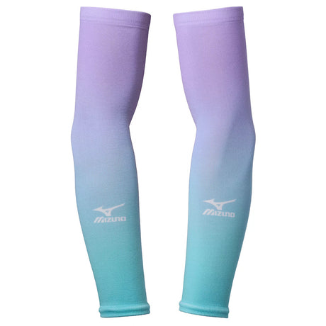 Mizuno Volleyball Arm Sleeves in blue, featuring a sleek, stretchy design for the best volleyball gear | All Volleyball