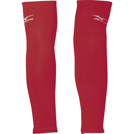 Mizuno Volleyball Arm Sleeves in red are seamless and smooth for comfort, best volleyball gear choice | All Volleyball