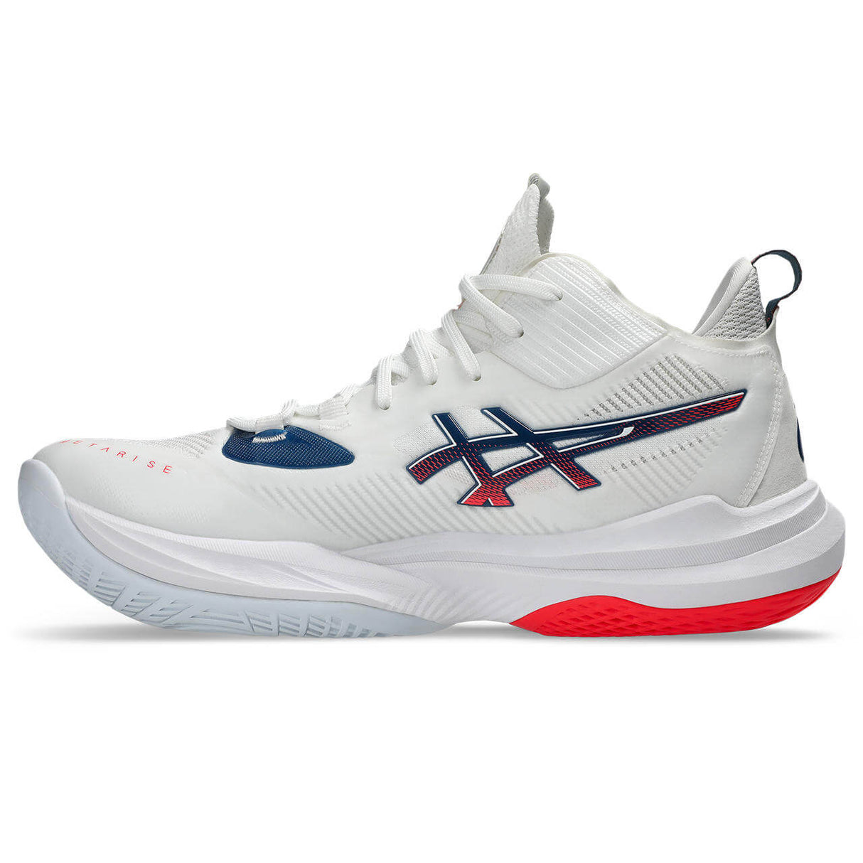 ASICS Men's Metarise 2 Volleyball Shoe White/Blue - 3