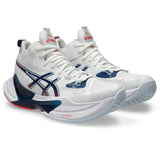 ASICS Men's Metarise 2 Volleyball Shoe White/Blue - 4