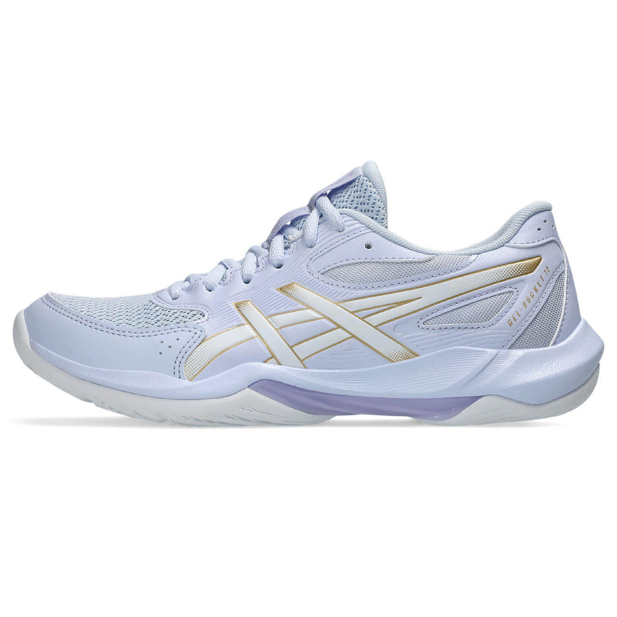ASICS Women's Gel-Rocket 12 Volleyball Shoe Blue Fade/ Champagne - 2