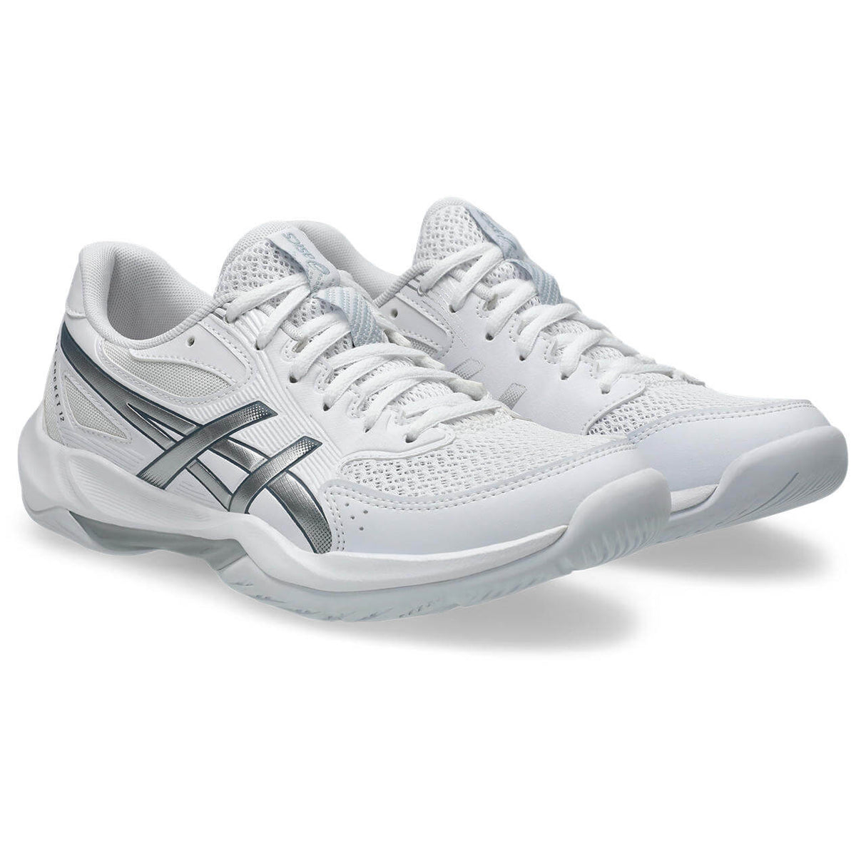 ASICS Women's Gel-Rocket 12 Volleyball Shoe White/Silver - 4