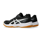 ASICS Women's Upcourt 6 Volleyball Shoe Black/White - 3