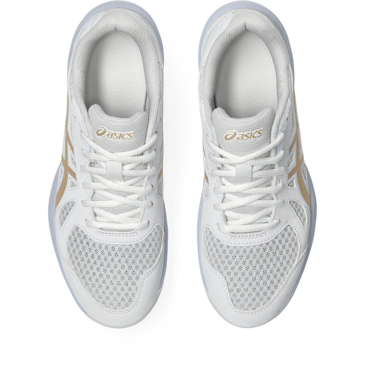 ASICS Women's Upcourt 6 Volleyball Shoe White/CHampagne - 6