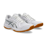 ASICS Women's Upcourt 6 Volleyball Shoe White/Pure Silver - 3