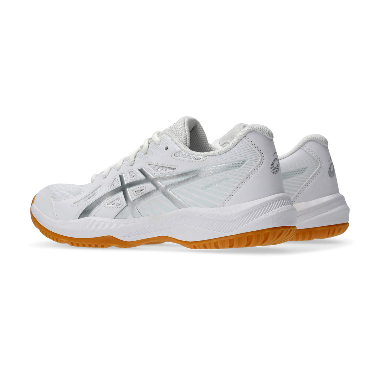 ASICS Women's Upcourt 6 Volleyball Shoe White/Pure Silver - 4