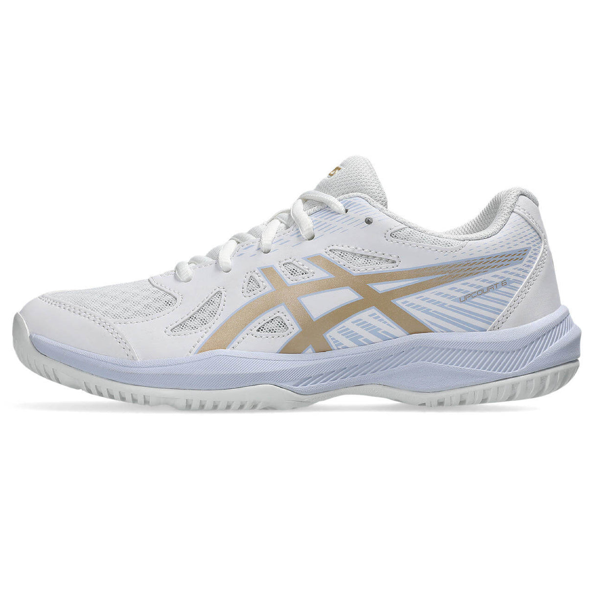 ASICS Youth Upcourt 6 GS Volleyball Shoe White/ Champagne - 2