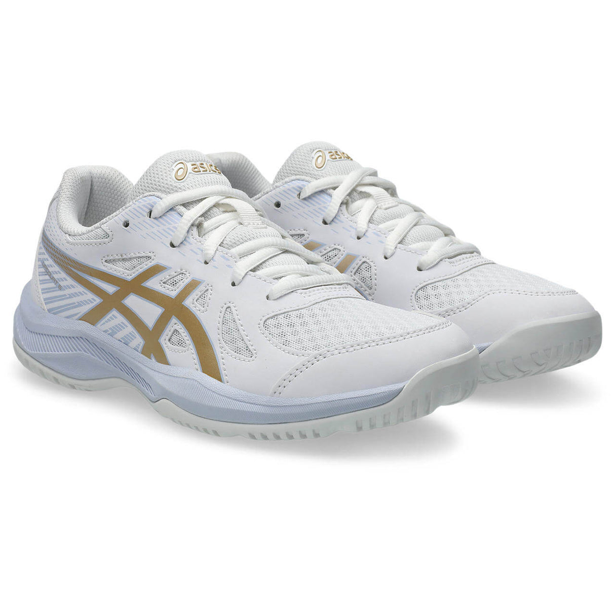 ASICS Youth Upcourt 6 GS Volleyball Shoe White/ Champagne - 3