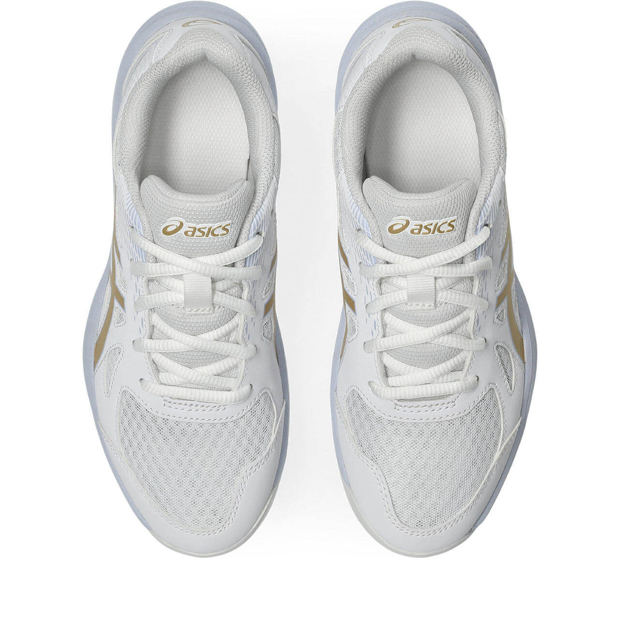 ASICS Youth Upcourt 6 GS Volleyball Shoe White/ Champagne - 5