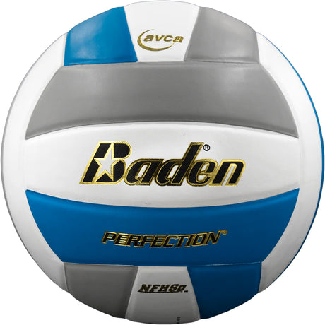 Baden Perfection VX5E NFHS Volleyball - Blue/White/Gey