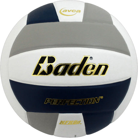 Baden Perfection VX5E NFHS Volleyball - Navy/White/Grey