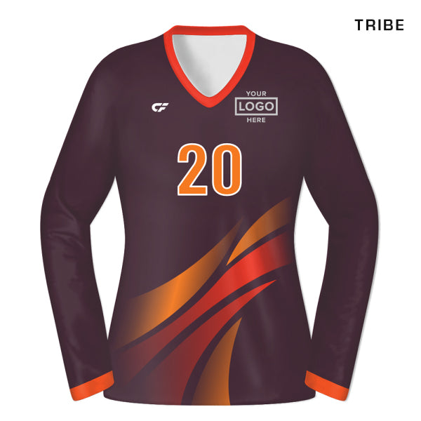 CustomFuze Women's Sublimated Premier Series Long Sleeve Volleyball Jersey
