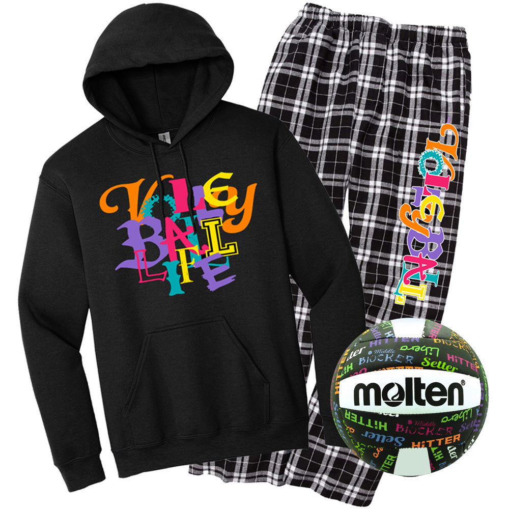Neon Volleyball Flannel Pant