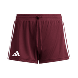 adidas Women's Three Stripe Short - 3" Inseam maroon front