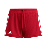 adidas Women's Three Stripe Short - 3" Inseam red front