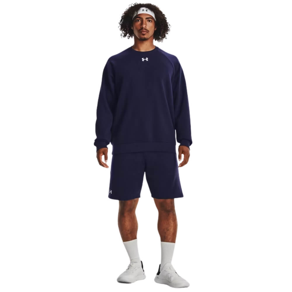 Men's Under Armour Rival Fleece Crew Navy - 3