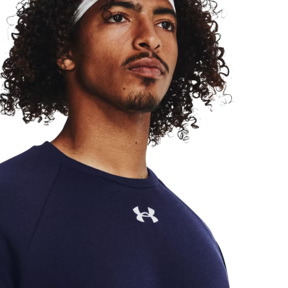 Men's Under Armour Rival Fleece Crew Navy - 4