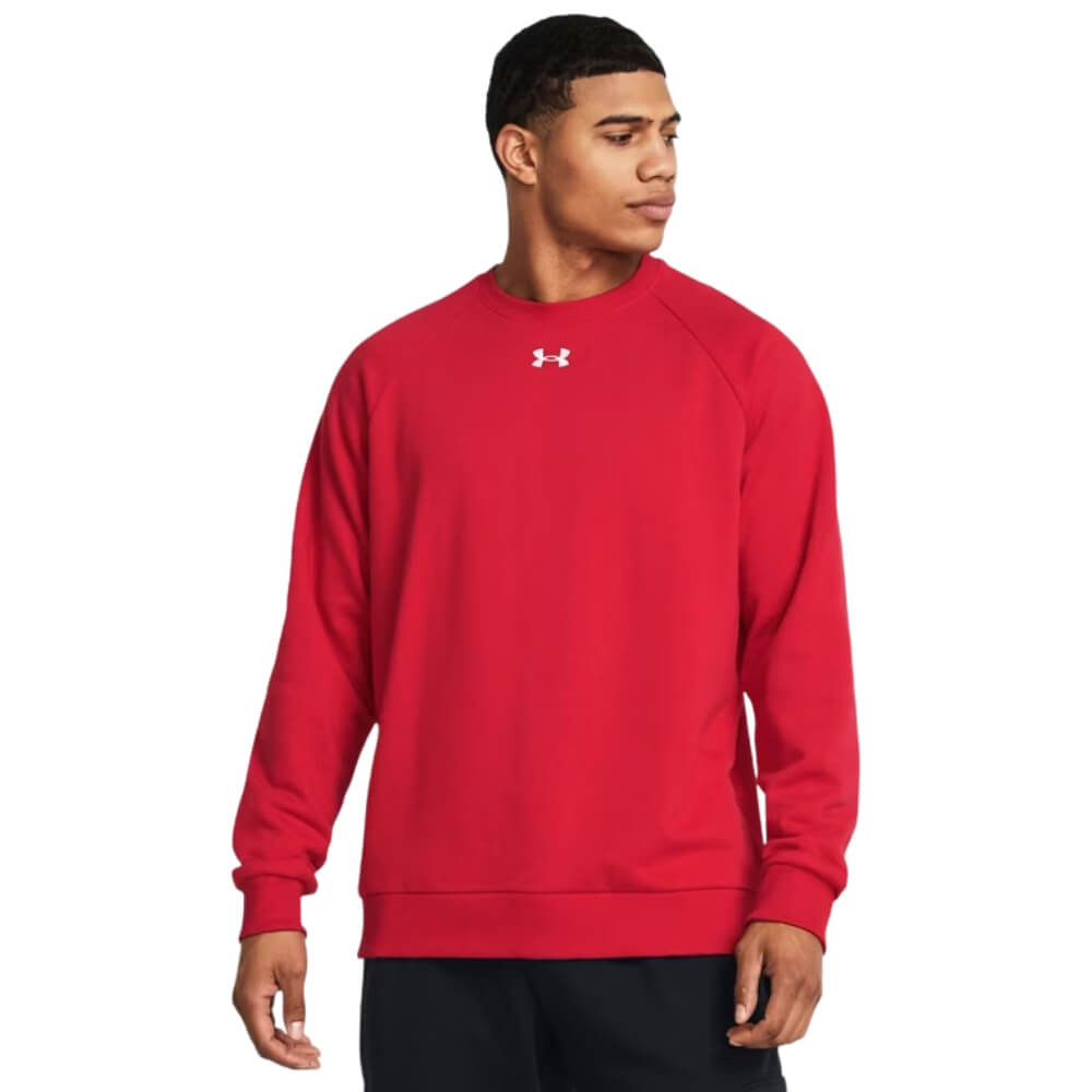 Men's Under Armour Rival Fleece Crew Red - 1