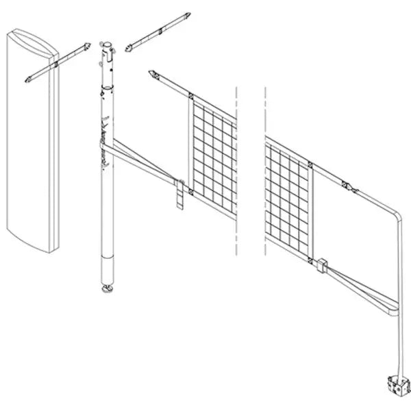 Jaypro Carbon Ultralite 2-Court Volleyball System Jaypro Sports