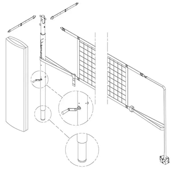 Jaypro Powerlite 2-Court Volleyball System Jaypro Sports