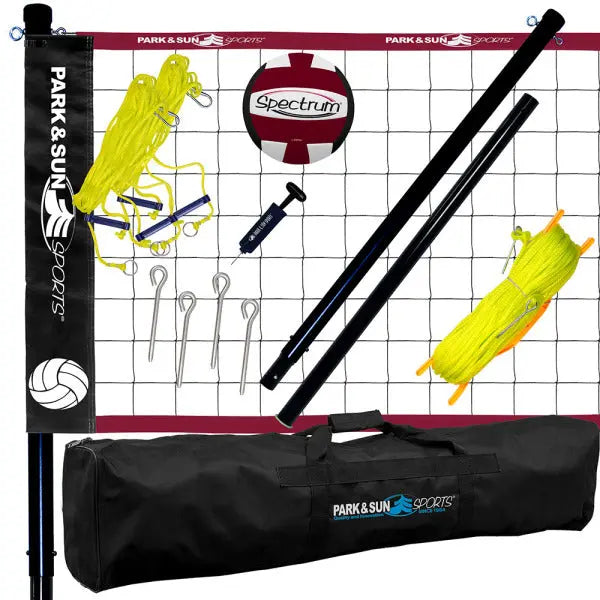Outdoor Spiker Pro Complete Portable Volleyball System Park & Sun