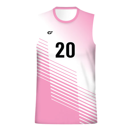CustomFuze Men's Sublimated Sleeveless Volleyball Jersey - Pink