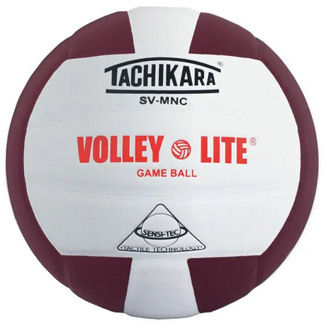 Tachikara SVMNC Volley-Lite Color Volleyball Cardinal White - 1