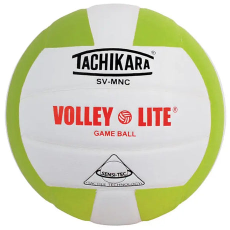 Tachikara SVMNC Volley-Lite Color Volleyball Lime White - 1