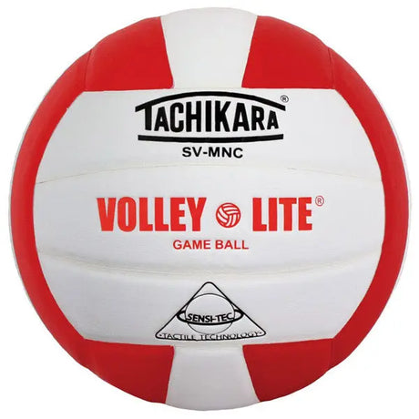 Tachikara SVMNC Volley-Lite Color Volleyball Scarlet White - 1