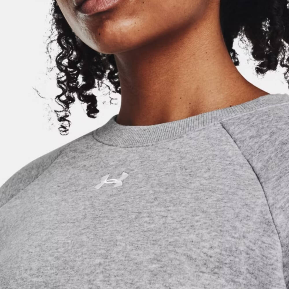 Under Armour Women's Rival Fleece Crew mod gray