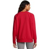 Under Armour Women's Rival Fleece Crew red