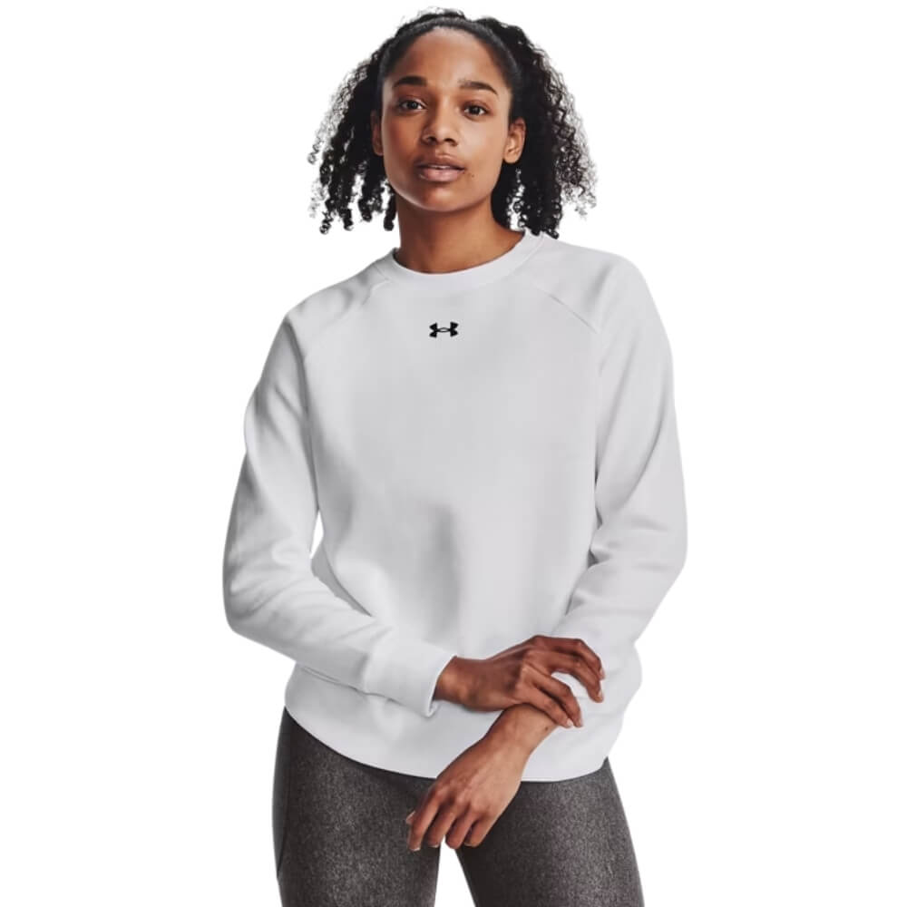 Under Armour Women's Rival Fleece Crew white