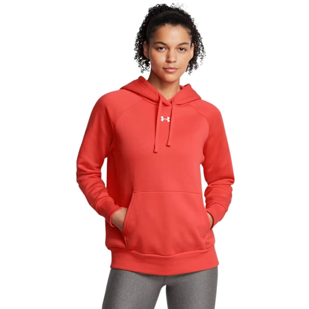 Under Armour Women's Rival Fleece Hoodie dark orange
