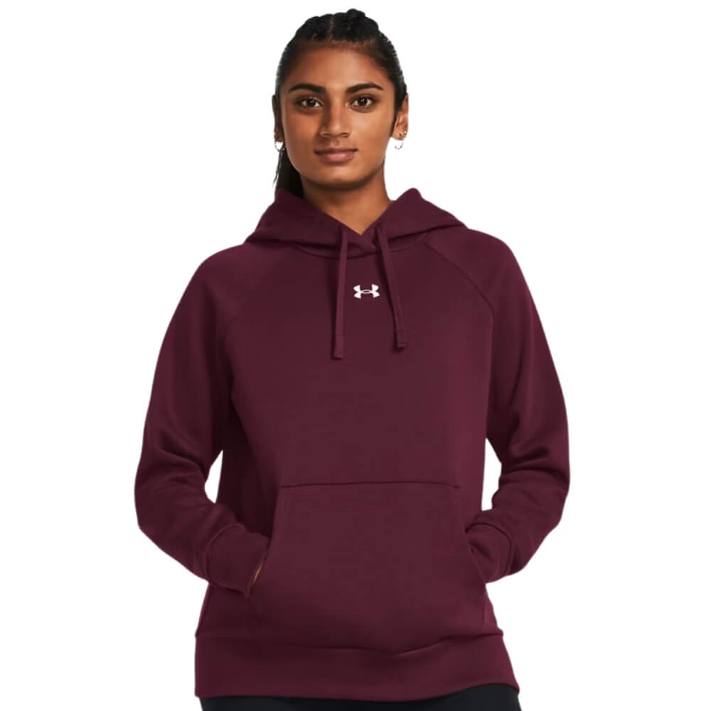 Under Armour Women's Rival Fleece Hoodie maroon