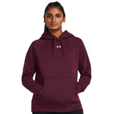 Under Armour Women's Rival Fleece Hoodie maroon