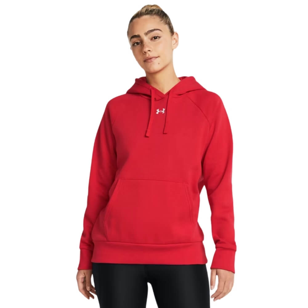 Under Armour Women's Rival Fleece Hoodie red