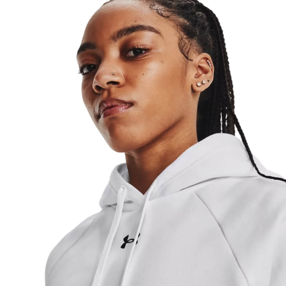 Under Armour Women's Rival Fleece Hoodie white