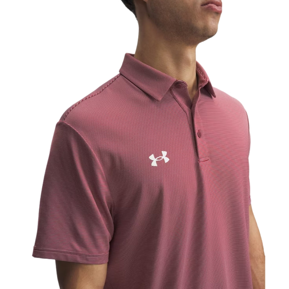 Under Armour Men's Drive Stripe Polo Cardinal - 3