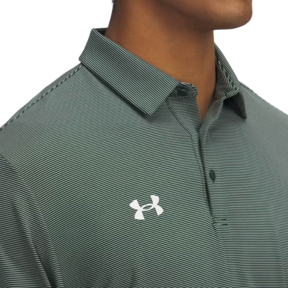 Under Armour Men's Drive Stripe Polo Forest - 3