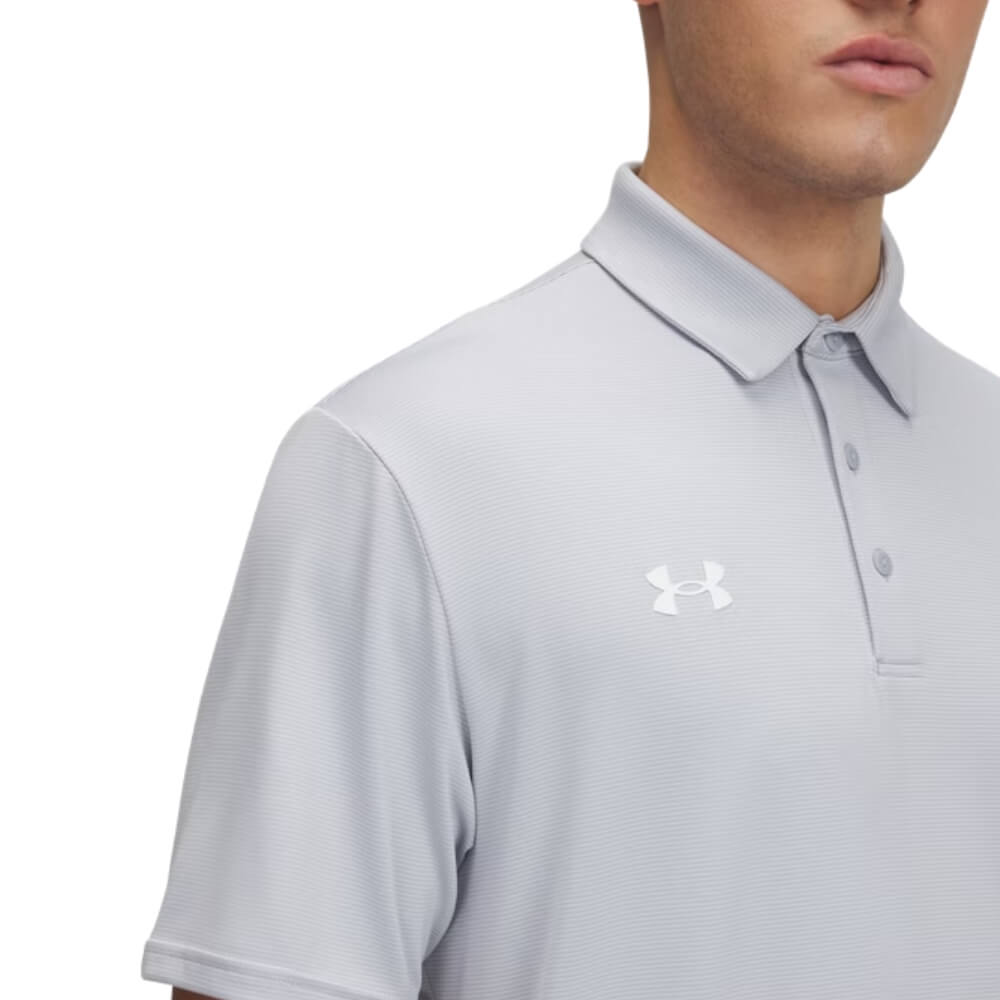 Under Armour Men's Drive Stripe Polo Mod Gray - 3