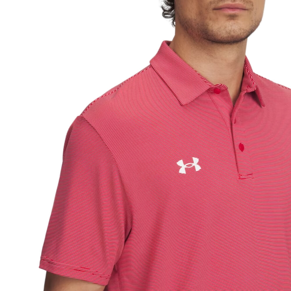 Under Armour Men's Drive Stripe Polo Red - 3