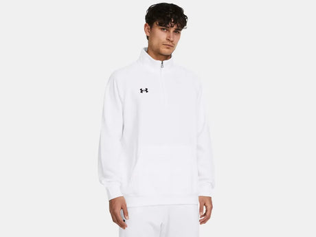 Under Armour Men's Rival Fleece 1/4 Zip White - 1