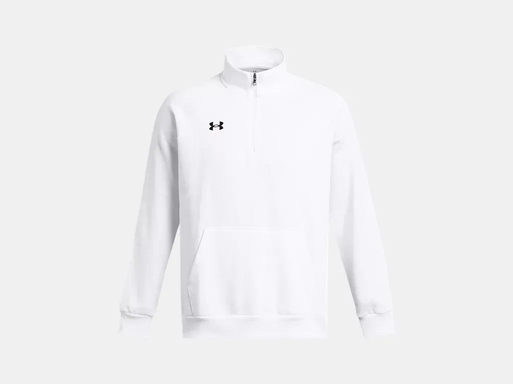 Under Armour Men's Rival Fleece 1/4 Zip White - 3
