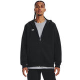 Under Armour Men's Rival Fleece Full Zip Hoodie Black - 1